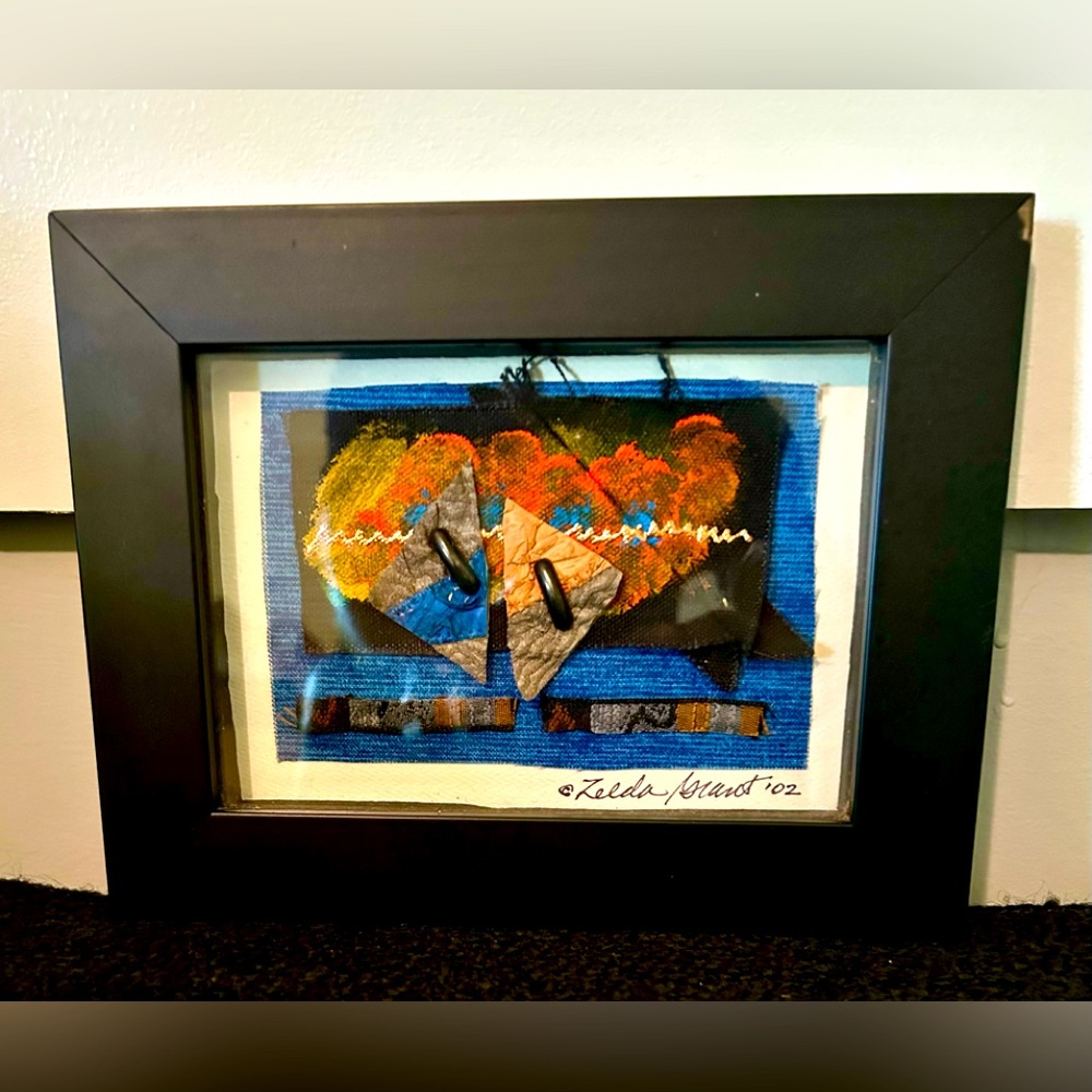Blue Haze fiber art by Zelda Grant